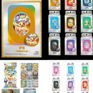 【Live】Pokémon Chinese Scarlet & Violet CSV9.5C Eeveelutions collection Gift Box - Sylveon, Umbreon, Eevee.. (Terastal Gathering 2 Packs+Damage Counter Box+ metal decorative magnet)